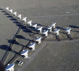 The VLA from the air, the Y pattern visible