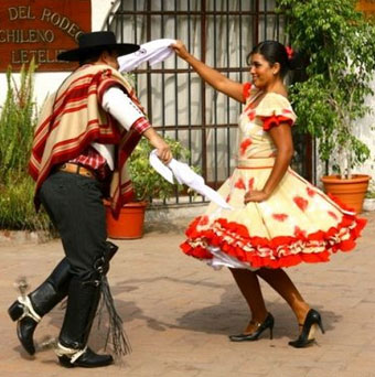 The traditional Cueca dance