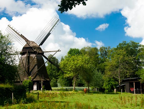 The Funen Village is a Danish open air museum located in the Fruens Boge district of Odense.It features 25 buildings from Funish villages, most of which date to the 18th and 19th century.