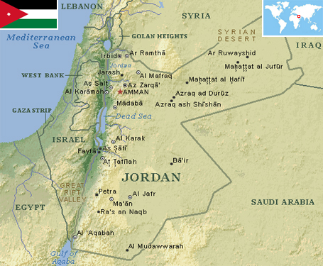 area of jordan in square kilometers