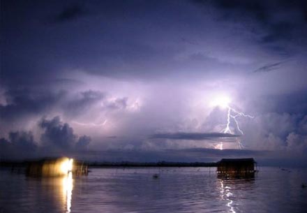 Lightning over Lake Maracaibo