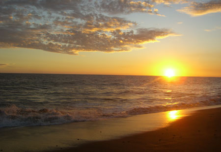 Monterrico beach, facing the Pacific Ocean