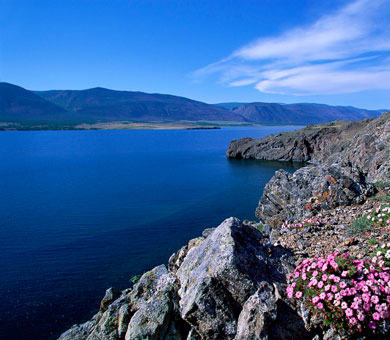 Rocky shoreline, Barakchin Island, Lake Baikal