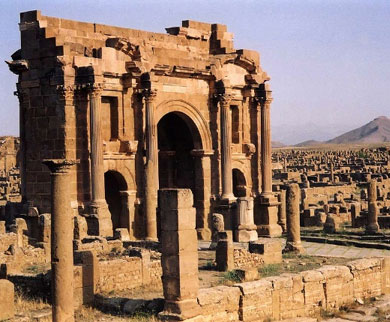 Thamugadi, also known as Timgad, is a famous archeological site in Algeria