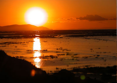 Lake Titicaca during sunrise